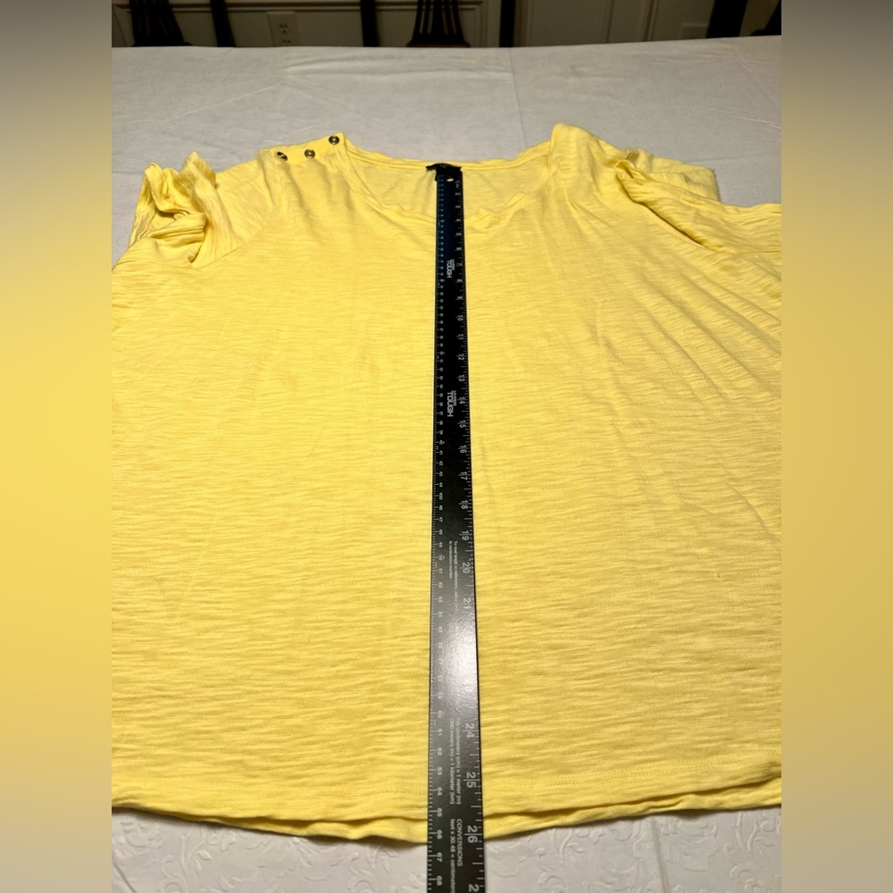 Talbots Sunny Yellow Short Sleeve Tee - Picture 7 of 8